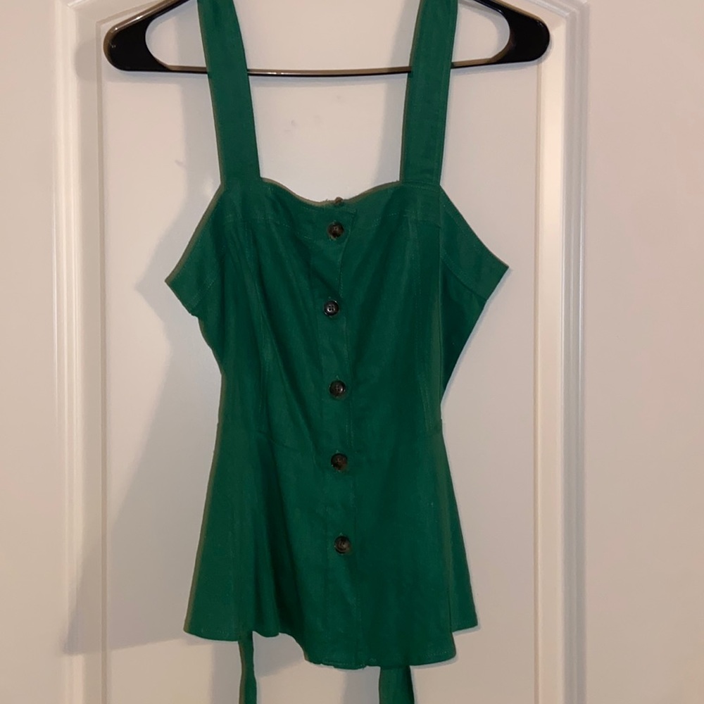 Who What Wear button crop top